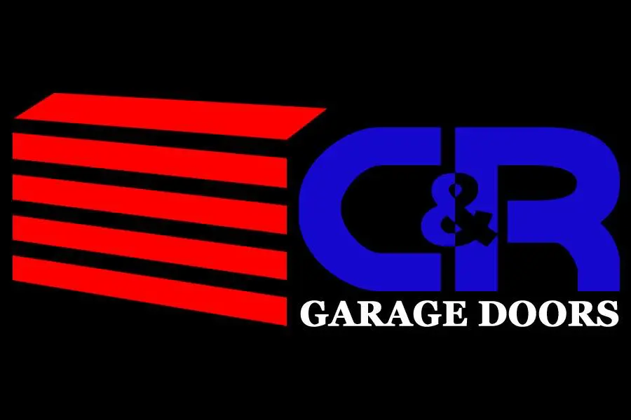 C&R Garage Doors - Logo (blk bg)